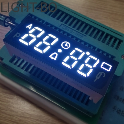 Ultra Putih 7 Segmen Display LED Katode Umum 4 Digit untuk Timer Oven Terbentuk