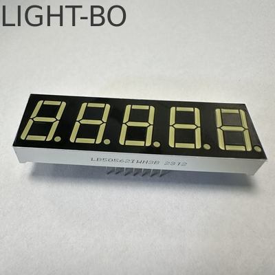 0.56inch 5-digit Ultra Bright White 7 Segment LED Display Common Cathode untuk Pengendalian Proses