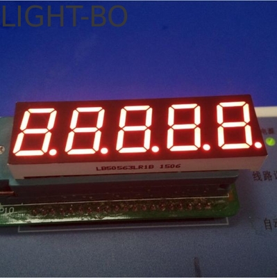 Harga yang bagus Super Cerah Merah 14.2mm 5 Digit 7 Segmen LED Tampilan Katode Umum on line