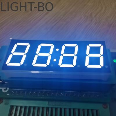 Ultra Putih 4 Digit 7 Segmen LED Jam Tampilan Katode Umum untuk Digital Timer