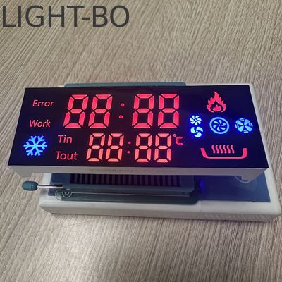 Display LED 7 Segmen Ultra Merah / Biru yang Disesuaikan untuk Pengontrol Kompor Gas