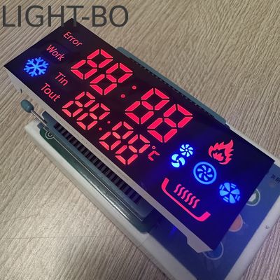 Display LED 7 Segmen yang disesuaikan Anode Umum Ultra Merah / Biru untuk Pengontrol Kompor Gas