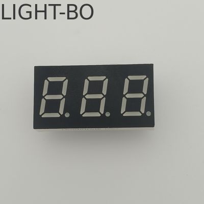 Display LED 7 Segmen Warna Oranye yang Disesuaikan Anode Umum Tiga Digit