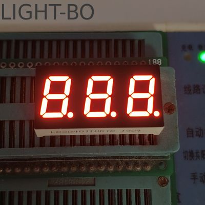 0.4 Inci Ultra Bright Red 7 Segmen LED Display Triple Digit Umum Anode