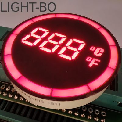 Kontroler tampilan suhu LED 7 segmen katode umum bulat