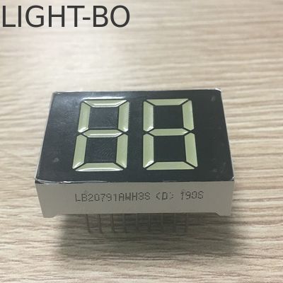 Harga yang bagus Ultra terang Merah Anode Umum 20mm Putih 2 Digit 7 Segmen LED Display on line