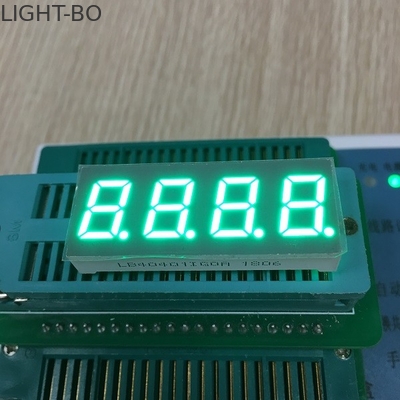Murni Hijau 7 Segmen LED Display 0.4 Inch 4 Digit High Luminous Intensity