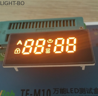 Bright Amber 4 Digit Seven Segment Display Common Anode Untuk Kontrol Timer Oven