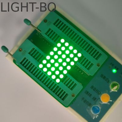 Pure Green 3mm 5 X 7 DOT Matrix LED Display untuk Digital Time Zone Clock Indicator