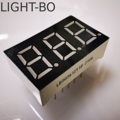 Harga yang bagus Tampilan LED Amber Super Terang 7 Segmen 3 Digit 9.2mm Common Anode untuk Panel Meter on line