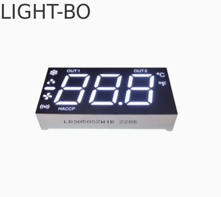 Tampilan LED 7 segmen 3 1/2 digit ultra putih yang disesuaikan untuk panel instrumen