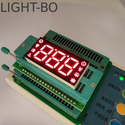Tampilan LED 7 segmen 3 digit Merah untuk Pengontrol Kulkas