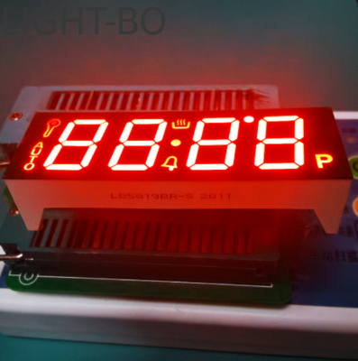 Tampilan LED 7 Segmen 4 Digit Ultra Merah Anoda Umum untuk pengontrol timer oven