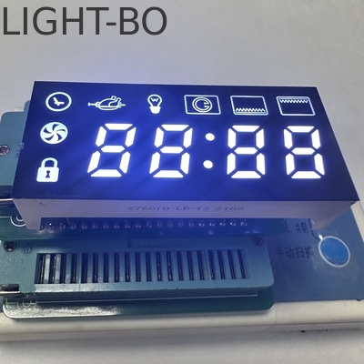 Pure White 7 Segment LED Display 4 Digit Common Cathode untuk Pengendalian Timer Oven