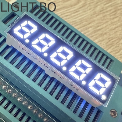 5 digit 7mm 7 Segmen LED Tampilan Anode Umum Ultra Cerah Putih untuk Frequency Converter