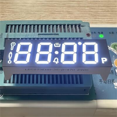 Ultra White LED Display 7 Segmen 4 Digit Common Cathode untuk Oven 58,2*19mm