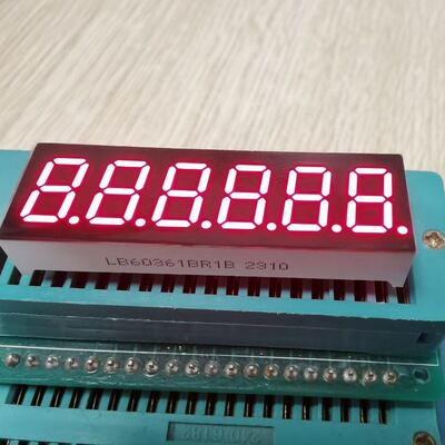 Super Bright Red 9.2mm 6 Digit 7 Segmen LED Display Anode Umum untuk Digital Countdown Timer