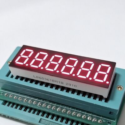Super terang Merah 6-digit 0,36-inci 7 Segmen LED Display, Banyak Digunakan untuk Panel Instrumen