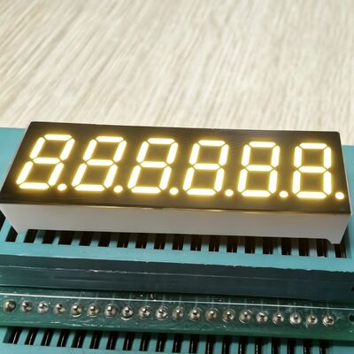 Harga yang bagus Tampilan LED 7 Segmen Anoda Umum 6 Digit 0,36 inci Kuning untuk Panel Instrumen on line