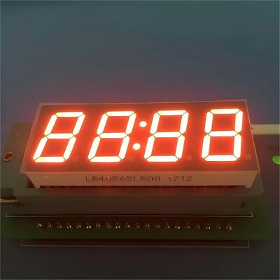 Harga yang bagus Merah Super Terang 0.56 "4 Digit 7 Segmen Tampilan Jam LED Katoda Umum untuk Pengontrol Timer Digital on line