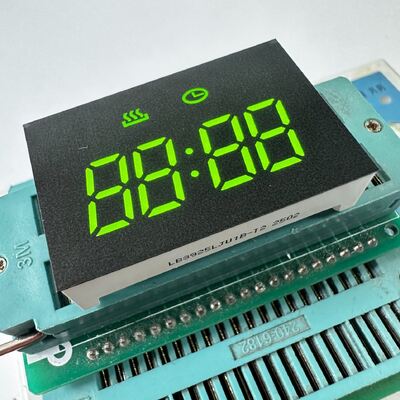 Tampilan LED 7 Segmen 4 Digit Katoda Umum Hijau Kekuningan 0,38 inci untuk Timer Oven