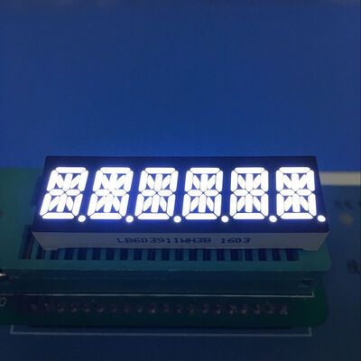 Harga yang bagus Tampilan LED Alfanumerik 6 Digit 14 Segmen Ultra Terang Putih 0,39 inci Anoda Umum untuk Panel Instrumen on line