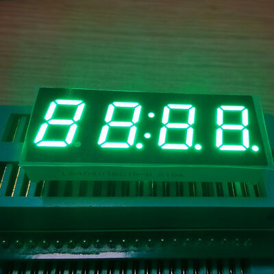Harga yang bagus Tampilan LED 7 Segmen Hijau Murni 0,4 inci 4 Digit Anoda Umum untuk Timer Digital on line