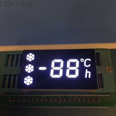 Putih 3 Digit Tujuh Segmen Tampilan Anoda Umum Untuk Pengendali Kulkas