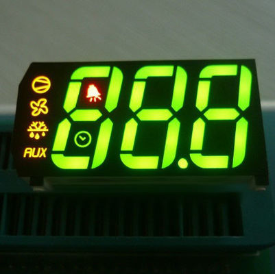 Hijau/Kuning/Merah Tiga Digit 7 Segmen Tampilan LED Katoda Umum untuk Indikator Kulkas
