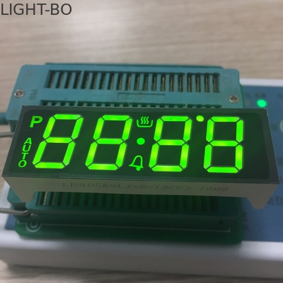 PIN SMT Tampilan LED Kustom 7 Segmen 4 Digit Hijau Super Terang Untuk Pengontrol Oven