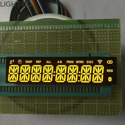 Layar LED Kustom Katoda Biasa Ultra Terang 8 Digit 14 Segmen Umur Panjang