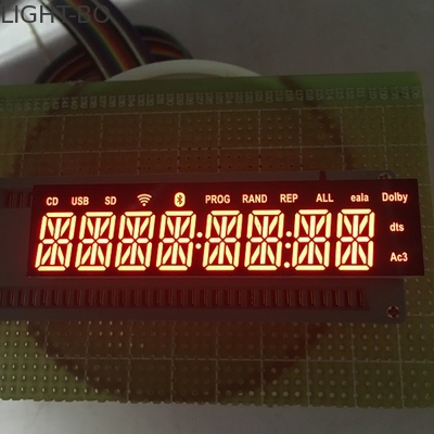 Bluetooth Audio Layar Led Alfanumerik 8 Digit 14 Segmen Ultra Merah Mudah Pemasangan