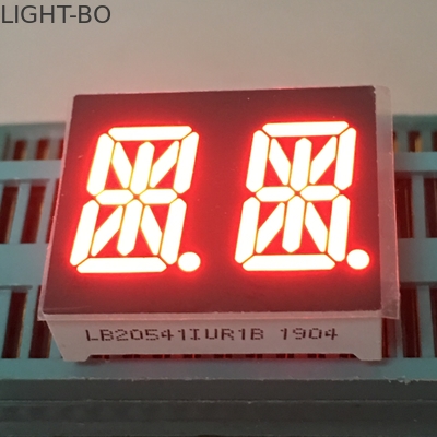 Ultra Merah 0,54 Inch Dual Digit 14 Segmen Led Display Alfanumerik untuk panel Instrumen