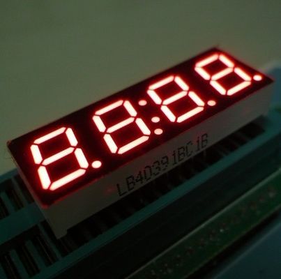 0,8 Inch 4 Digit Tujuh Segmen LED Display Jam Kinerja Stabil Intensitas Bercahaya Tinggi