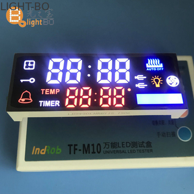 Warnawarni Kustom LED Display Sudut Pandang Lebar Untuk Oven Control Panel Timer