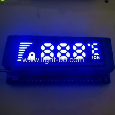 Ultra Thin Customized White Color 7 Segment LED Display Common Anode Untuk Pengontrol Suhu