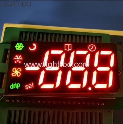 Display LED Multicolor Triple Digit 7 Segmen yang Disesuaikan untuk Panel Kontrol Kulkas