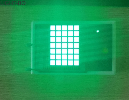 Harga yang bagus Hijau Murni 200mcd 5x7 Dot Matrix LED Display Lem Transparan on line