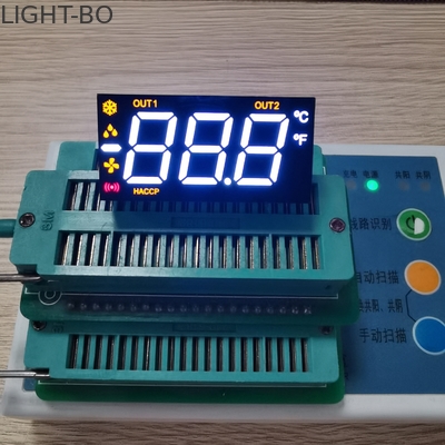 90 ° PIN Bend Ultra Merah / Putih / Kuning Tiga Digit Tampilan LED 7 Segmen Untuk Kontrol Suhu
