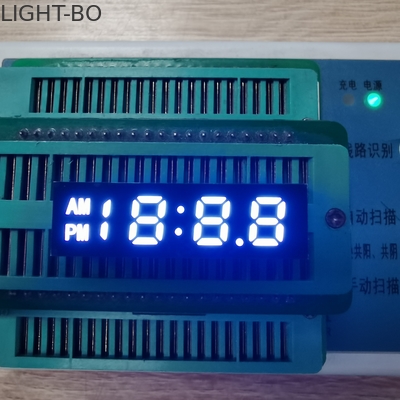 0.25Inch Empat Digit 7 Segmen Tampilan LED Ultra Putih untuk Jam