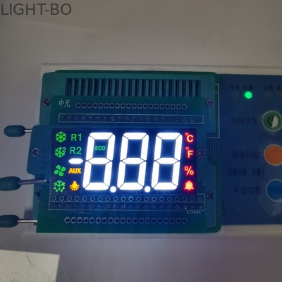 Tampilan LED Ultra Putih / Merah / Kuning / Hijau 3 Digit 7 Segmen Untuk Kontrol Suhu