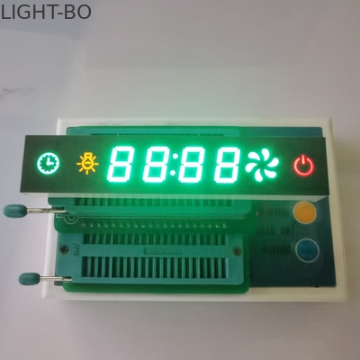 Tampilan Kustom 4 Digit Tujuh Segmen Diafragma Film Hitam Ultra Terang Grenn