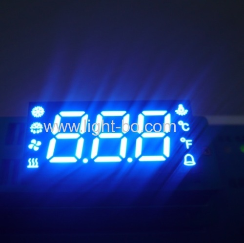 Kustom ultra biru tiga digit 7 segmen dipimpin layar untuk indikator suhu kelembaban defrost kompresor kipas suhu