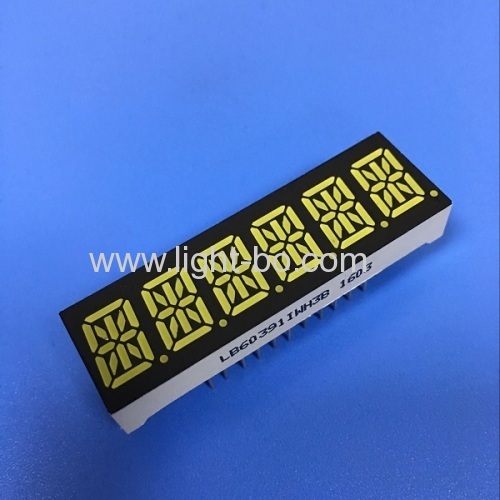 OEM 10mm Enam digit 14 segmen led display anoda umum untuk panel Instrumen