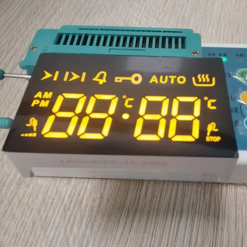 LED Display 7 Segmen Ultra Bright Amber 4 Digit Anode Umum untuk 4 Key Touch Dibangun di Oven 0