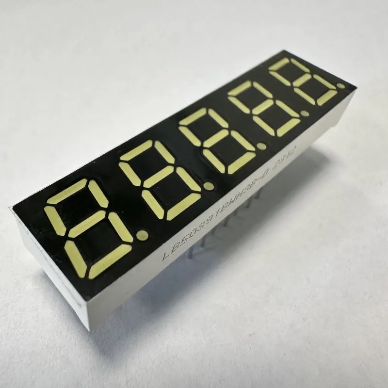 Ultra Putih 7 Segmen LED Tampilan 5 Digit 0.39 inci Anode Umum untuk Indikator Digital 2