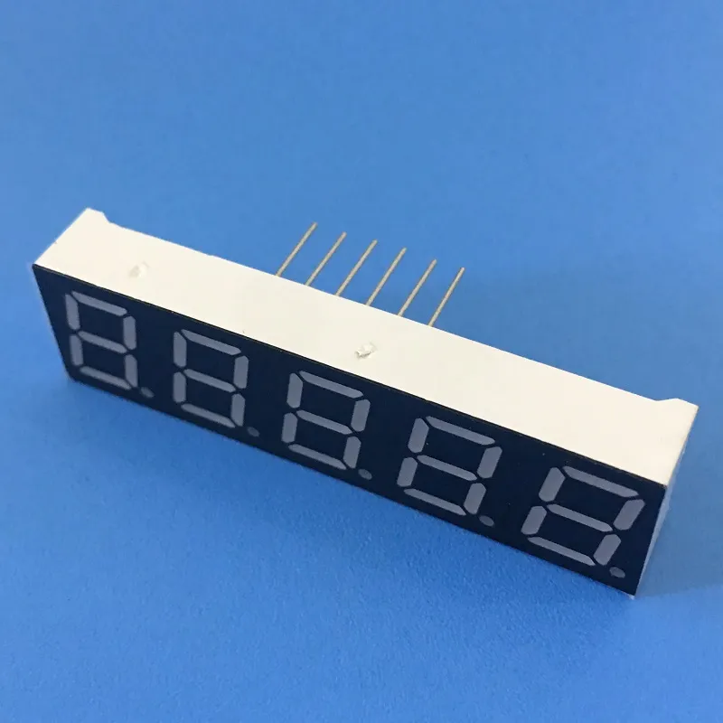 Super Cerah Merah 7 Segmen LED Tampilan 0,39 inci 5 digit Anode Umum untuk Konverter Frekuensi Digital 2