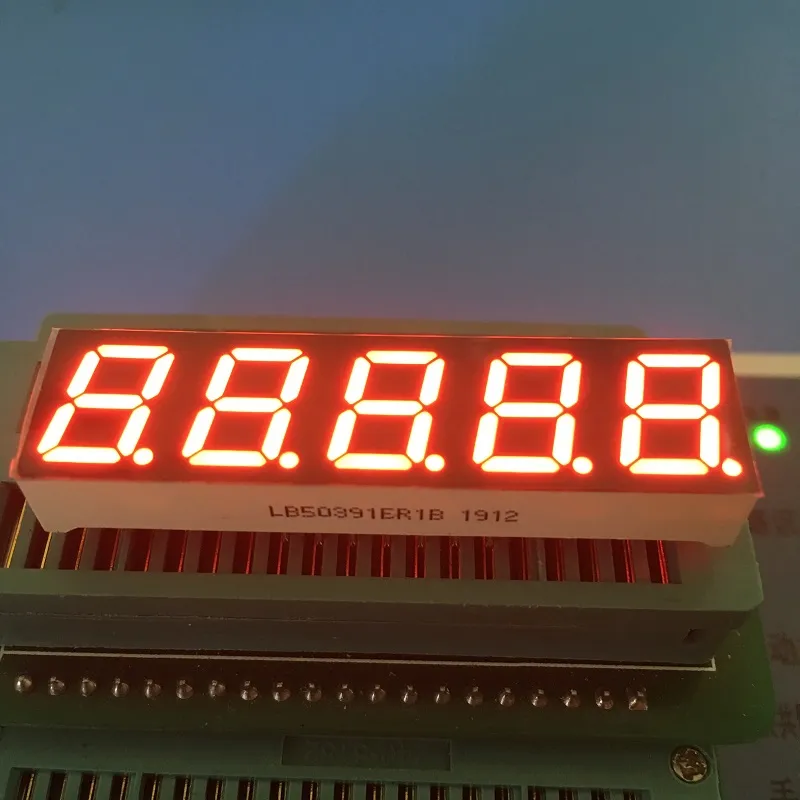 Super Cerah Merah 7 Segmen LED Tampilan 0,39 inci 5 digit Anode Umum untuk Konverter Frekuensi Digital 3