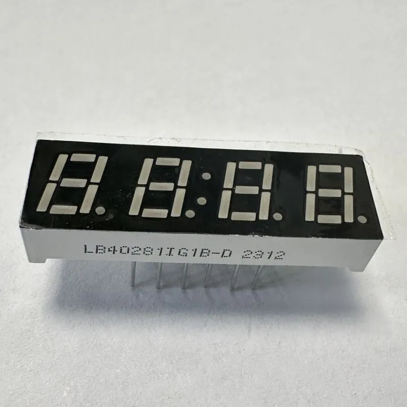 Layar LED 7 Segmen 4 Digit Katode Umum Hijau Murni untuk Kelembaban Suhu 1