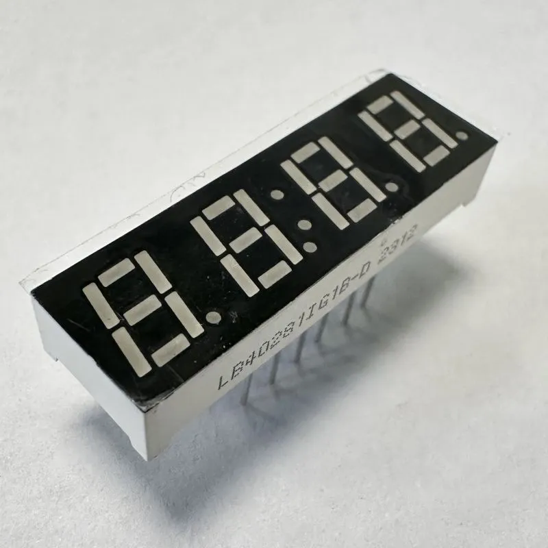 Hijau 4 digit 7mm LED Display 7 Segmen Anode Umum untuk Pengontrol Suhu 1